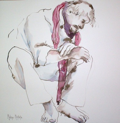 Assis II<br>Aquarelle sur papier Montval 50 x 65 cm