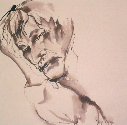 Encre aquarellable sur papier Ingres Canson 33,5 x 32,5 cm
