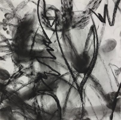 Fusain sur papier.