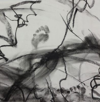 Fusain sur papier.
