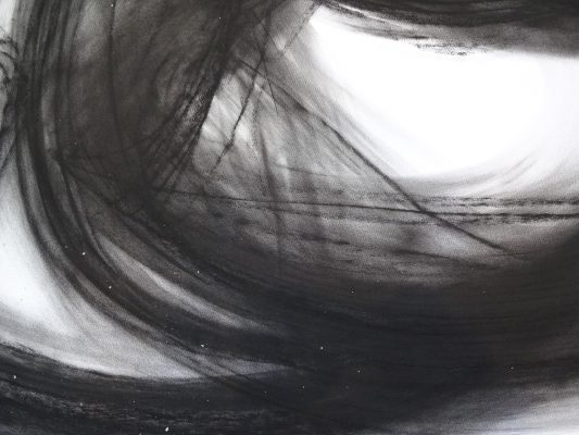 Fusain sur papier.