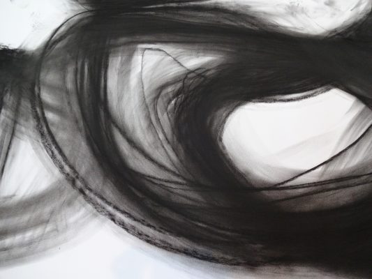 Fusain sur papier.