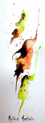 Aquarelle sur papier.